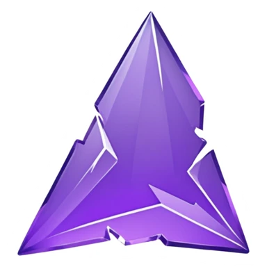 purple broken glass shard sticker