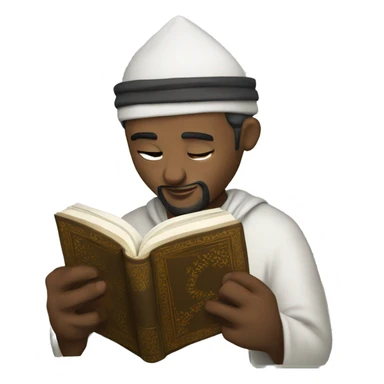A man reading quran sticker