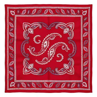 head bandana,Red paisley sticker