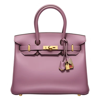 hermes birkin mauve color gold hardware sticker