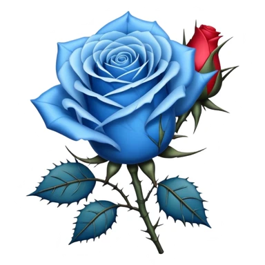 ROSA AZUL CON ESPINAS sticker