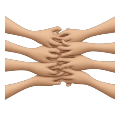 A pile of hands holding other hands  sticker