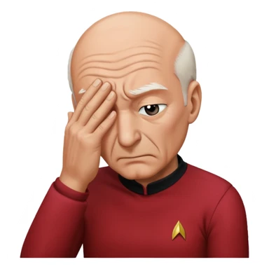 picard face palm sticker