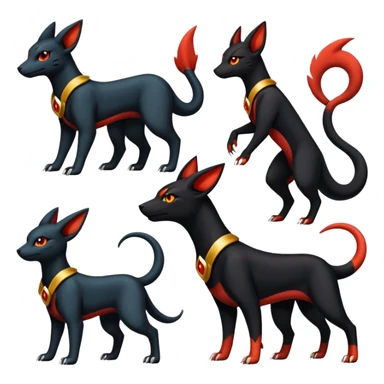 Salandit-Umbreon-Litten-Houndoom-Hybrid (Full body) sticker