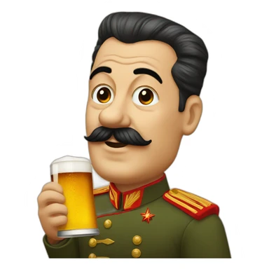 joseph stalin holding a beer sticker