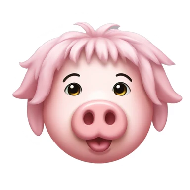 Pig in a wig sticker