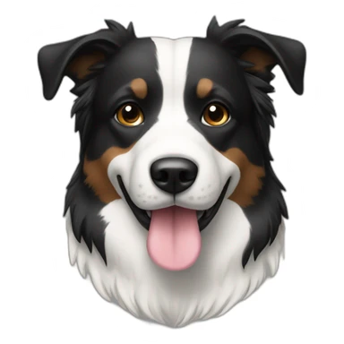 Border colie noir et blanc sticker