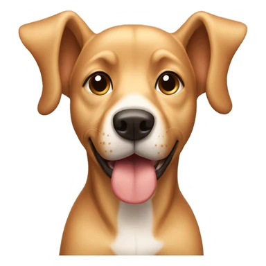 tan dog with big ears sticker