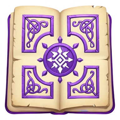 glitter purple Runic Manuscript sticker