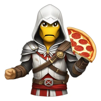Assassinscreed-pizza sticker