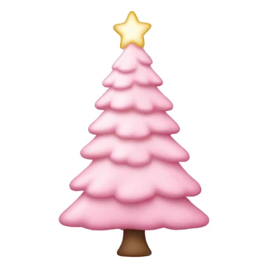 light pink christmas tree sticker