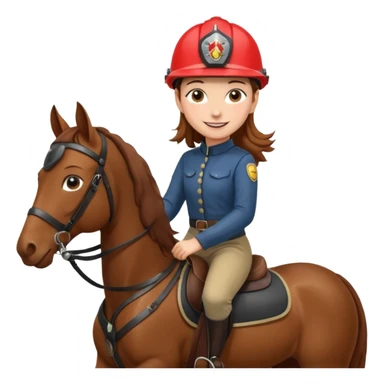 brown haired girl on a cheatnut hporse smiling' sticker