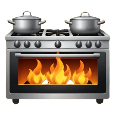 Burning kitchen  sticker