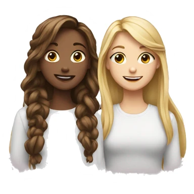 white teen girls talking together  sticker