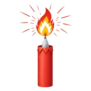 holiday firecracker sticker