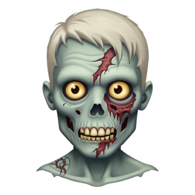 gray zombie with tattoo sticker
