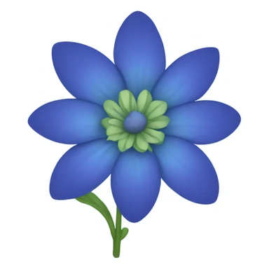 a blue flower sticker