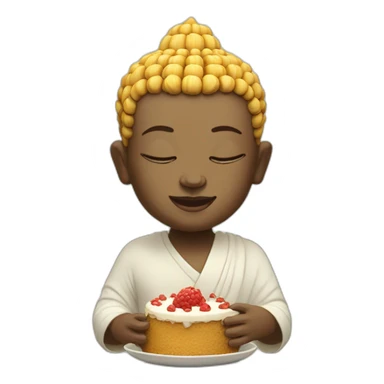 Buddha eat cake sticker