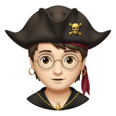 harry potter wear pirate hat sticker