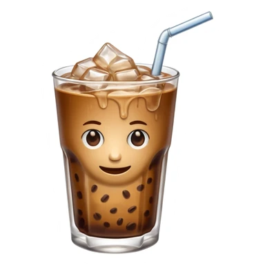Only a glass Iced coffee sticker