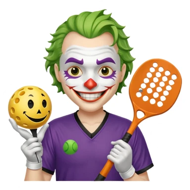joker playing pickleball sticker