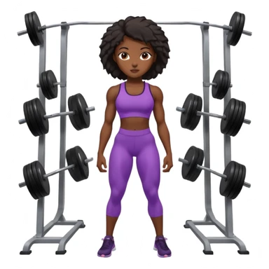 Black gym girl sticker