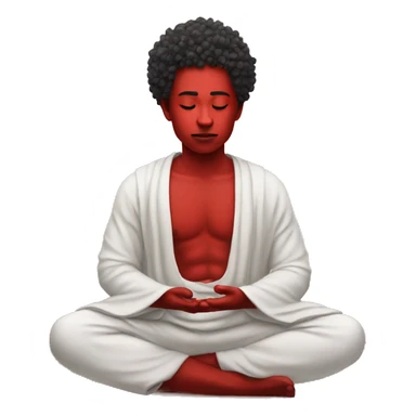 Paytas meditating red beautiful  sticker