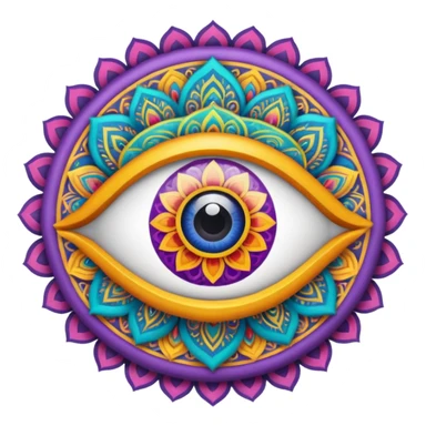 Eye with mandala sticker
