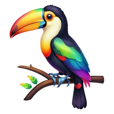 Toucan rainbow sticker