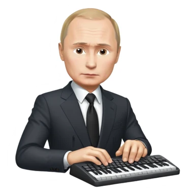 Putin with keyboard sticker