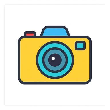 camera color outline icon style sticker