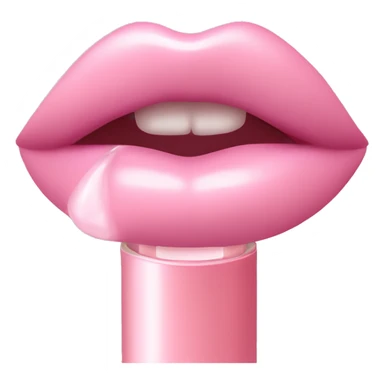 Pastel pink colored lip gloss tube sticker