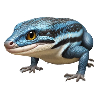 realistic blue tongue skink lizard fullbody sticker