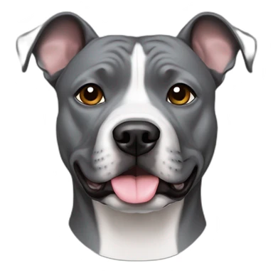 grey staffordshire terrier sticker