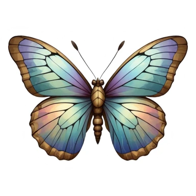 dead cracked butterfly sticker