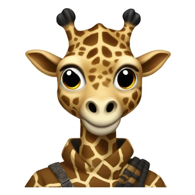 A giraffe ninja sticker
