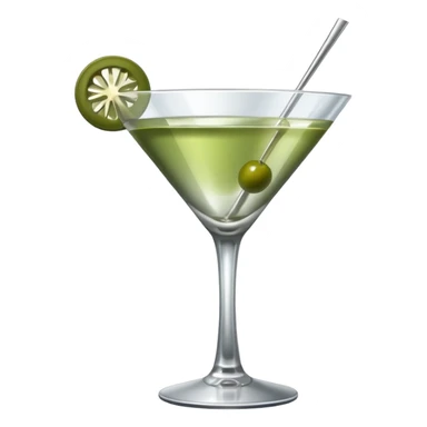 silver coloured martini  sticker