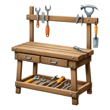 Wooden Tool Bench sticker