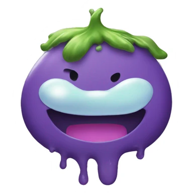 smiling slime with mustache sticker