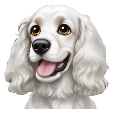 Black and white Cocker spaniel with heterochromia sticker