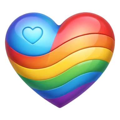 Corazon de arcoiris sticker