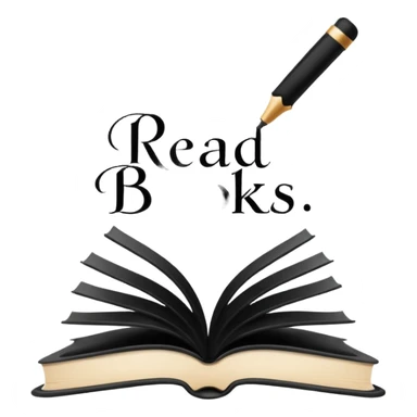 lettering in caligraphy "read books" sticker
