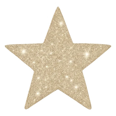 star with a glitter effect, no background sticker