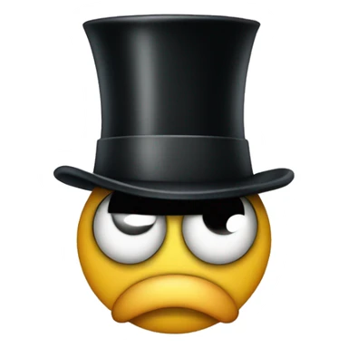 monocle face with tophat looking angry sticker
