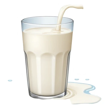 glass of milk spill on floor sticker