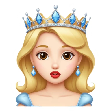 Princess who sent kiss sticker