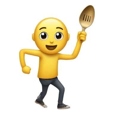 Spoon walking away sticker