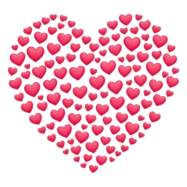 mixup the all love heart in one heart sticker