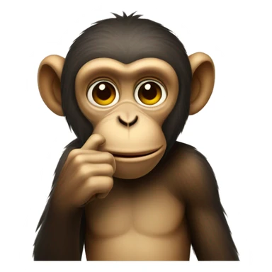 monkey holding up peace sign sticker
