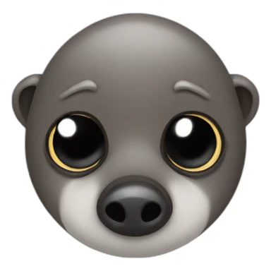 mole with small black beady eyes sticker